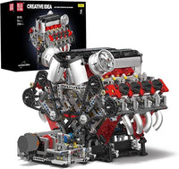 Motorized V8 Engine Building Kit (2718 PCS)