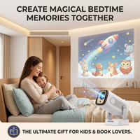 KruStory™ Immersive Bedtime Reading Projector | Turn Your Wall Into a Book & Hands-Free Bedside Storytelling