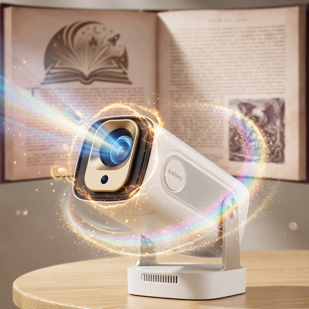 KruStory™ Immersive Bedtime Reading Projector | Turn Your Wall Into a Book & Hands-Free Bedside Storytelling