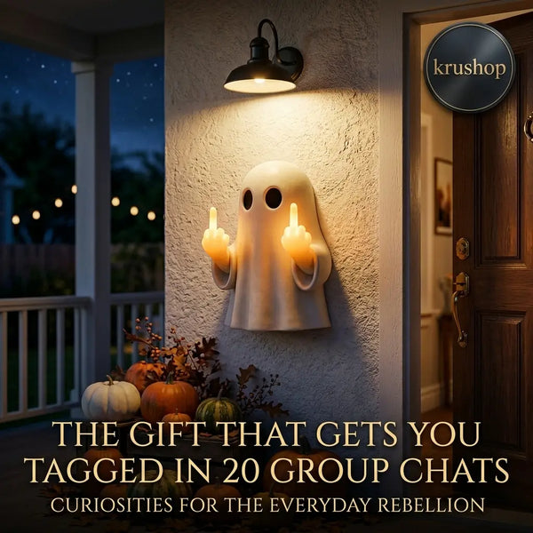 Halloween Ghost Middle Finger Glow Night Light