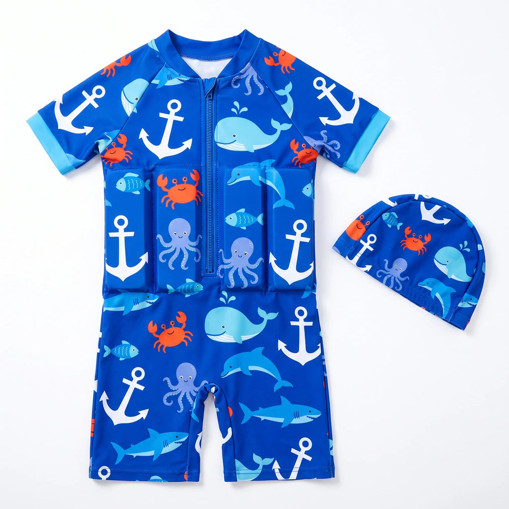 Krushop™ Kids Safety One-Piece Floaty Swimsuit