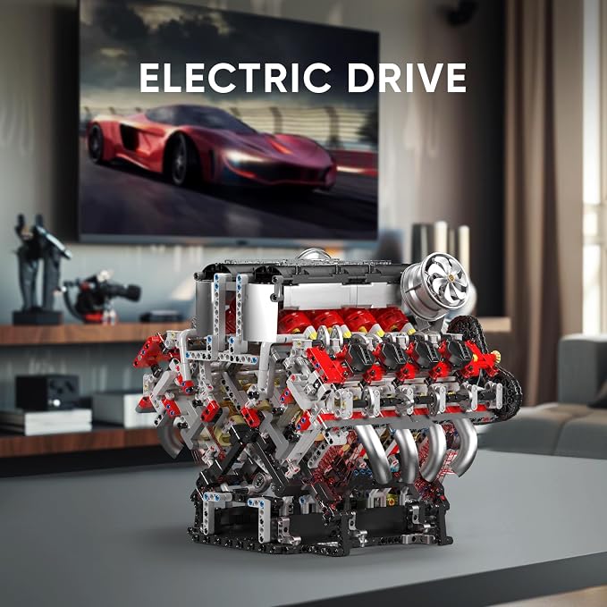Motorized V8 Engine Building Kit (2718 PCS)