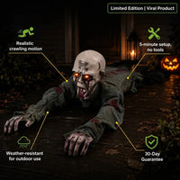 Krushop™ Life-Size 106cm Crawling Zombie Halloween Decor
