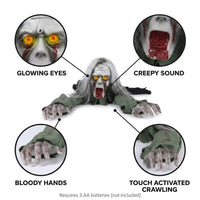 Krushop™ Life-Size 106cm Crawling Zombie Halloween Decor