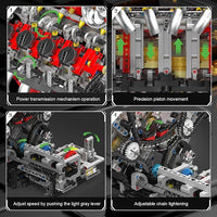 Motorized V8 Engine Building Kit (2718 PCS)