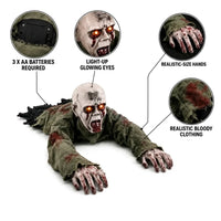 Krushop™ Life-Size 106cm Crawling Zombie Halloween Decor