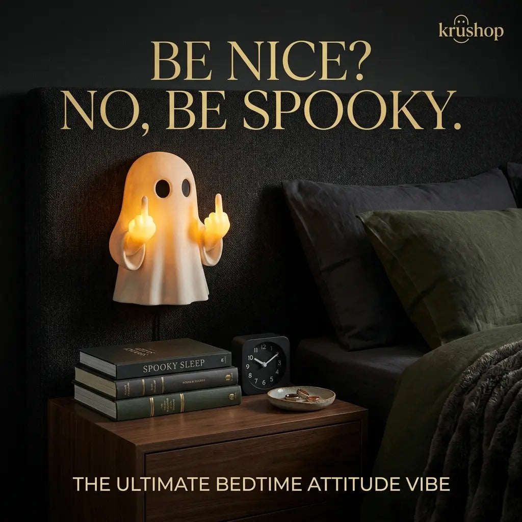 Halloween Ghost Middle Finger Glow Night Light