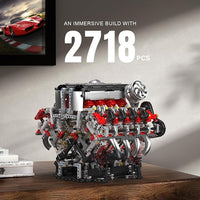 Motorized V8 Engine Building Kit (2718 PCS)