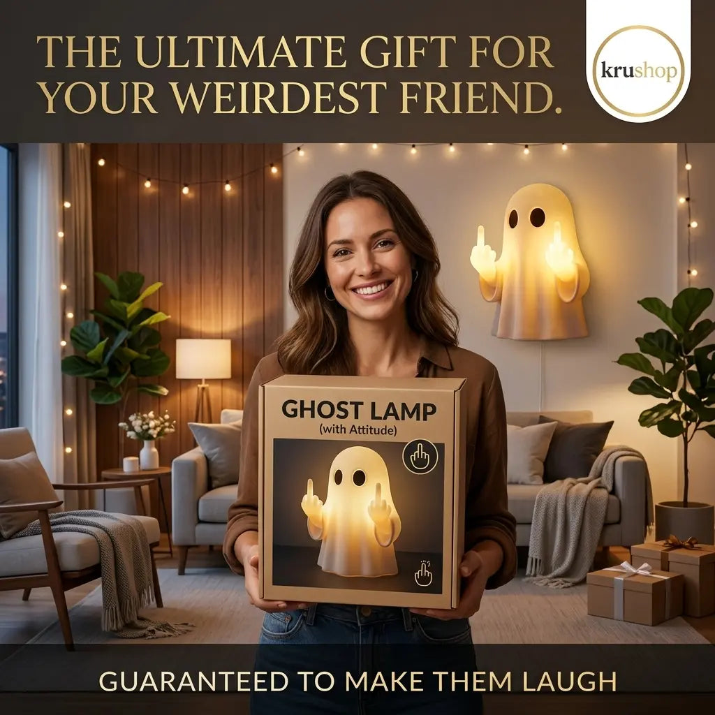 Halloween Ghost Middle Finger Glow Night Light