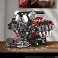 Motorized V8 Engine Building Kit (2718 PCS)