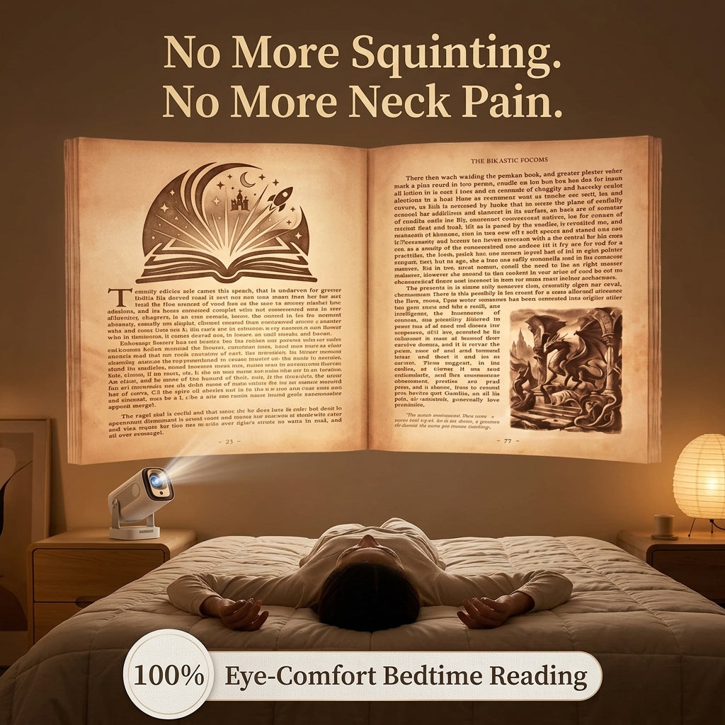 KruStory™ Immersive Bedtime Reading Projector | Turn Your Wall Into a Book & Hands-Free Bedside Storytelling